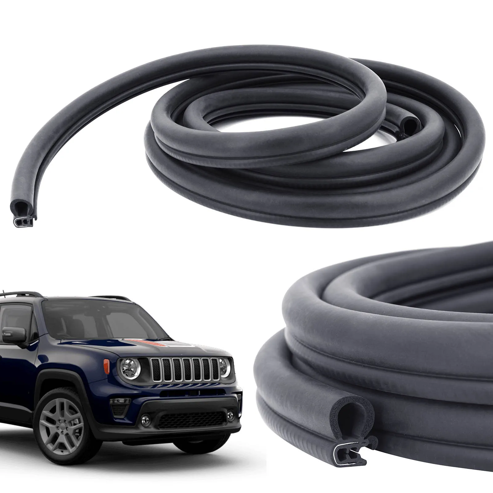 

Черная уплотнительная лента для двери автомобиля 2 м/4 м U-образная водонепроницаемая отделка, звукоизоляция, резиновые аксессуары для погоды