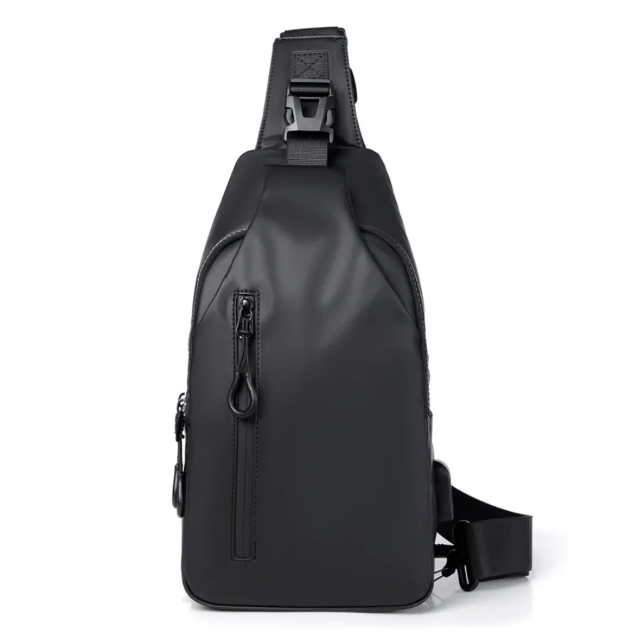 

【New style】New outdoor large-capacity -body bag one-piece men's chest bag fashionable simple and fashionable single shoulder ba