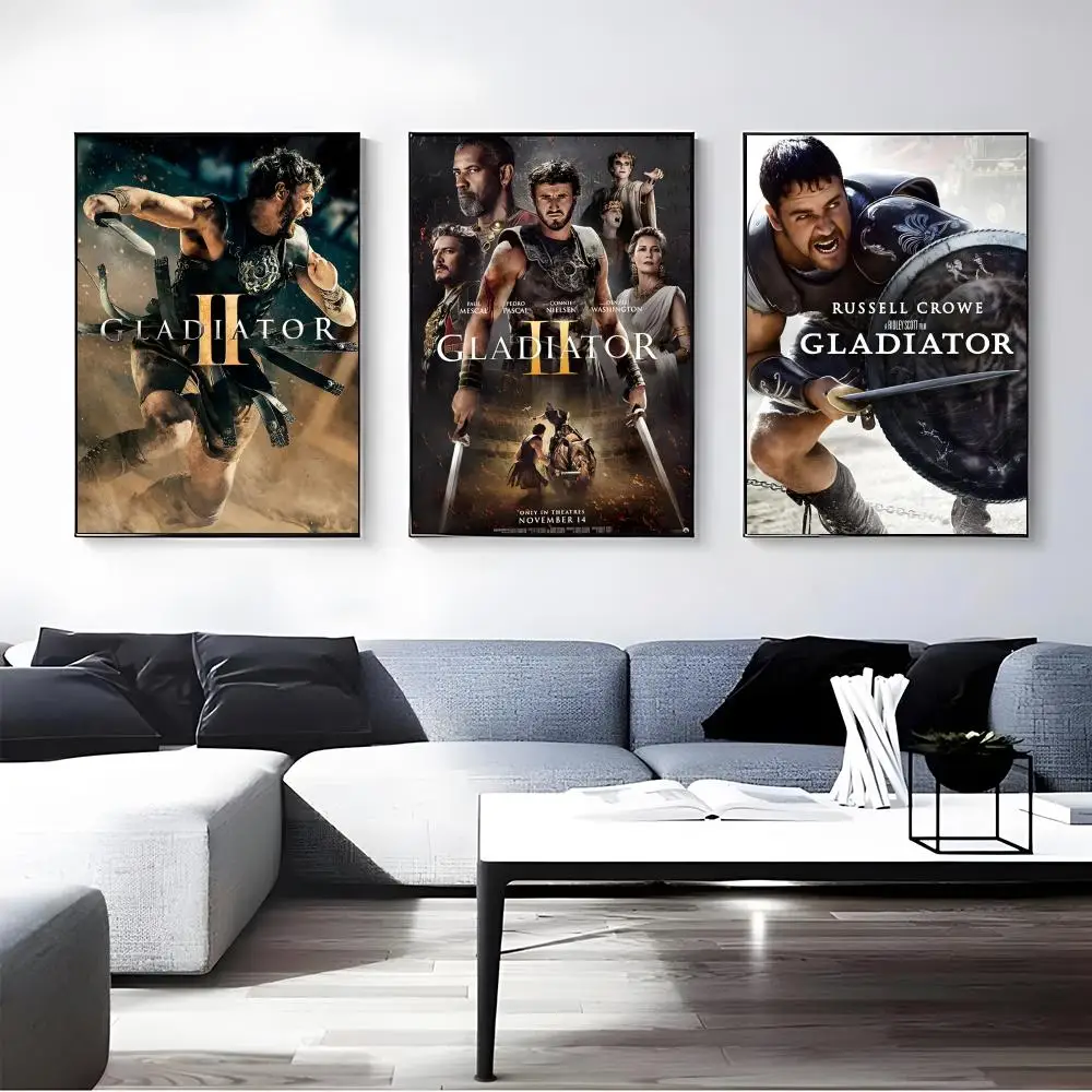 Game Gladiator 2 Poster Self-adhesive Art Waterproof Paper Sticker Coffee House Bar Room Wall Decor