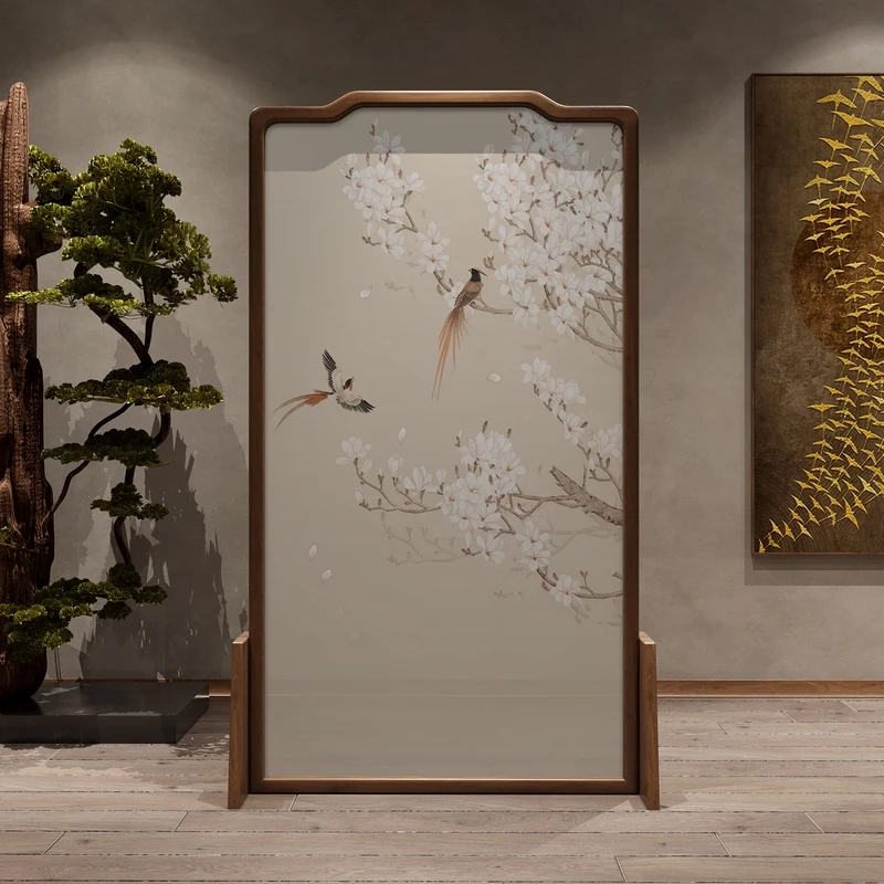 Nuovo schermo cinese divisorio soggiorno in legno massello camera da letto riparo casa mobile ufficio domestico