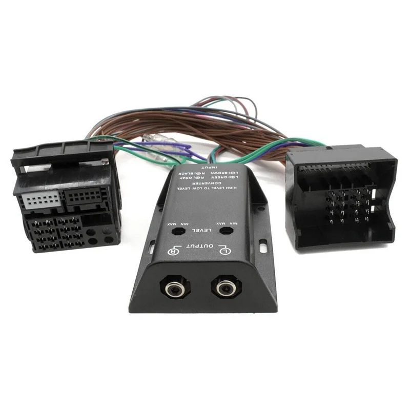 2-Channel High-Low Adapter for Quadlock Radio for VW, BMW, Seat, Skoda, Ford