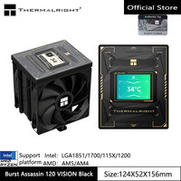 Thermalright  Burst Assassin 120 VISION Air Cooling Radiator，2.4-inch digital LCD display/6 heat pipes/Support LGA1700/115X/AM5
