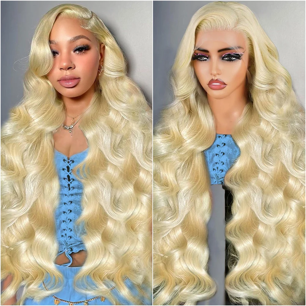

Парик из натуральных волос 613, 13x6 HD Lace Frontal, 40 дюймов, блонд, плотность 200%, предварительно выщипанные пряди, бразильская волна, парик с фронтальной шнуровкой