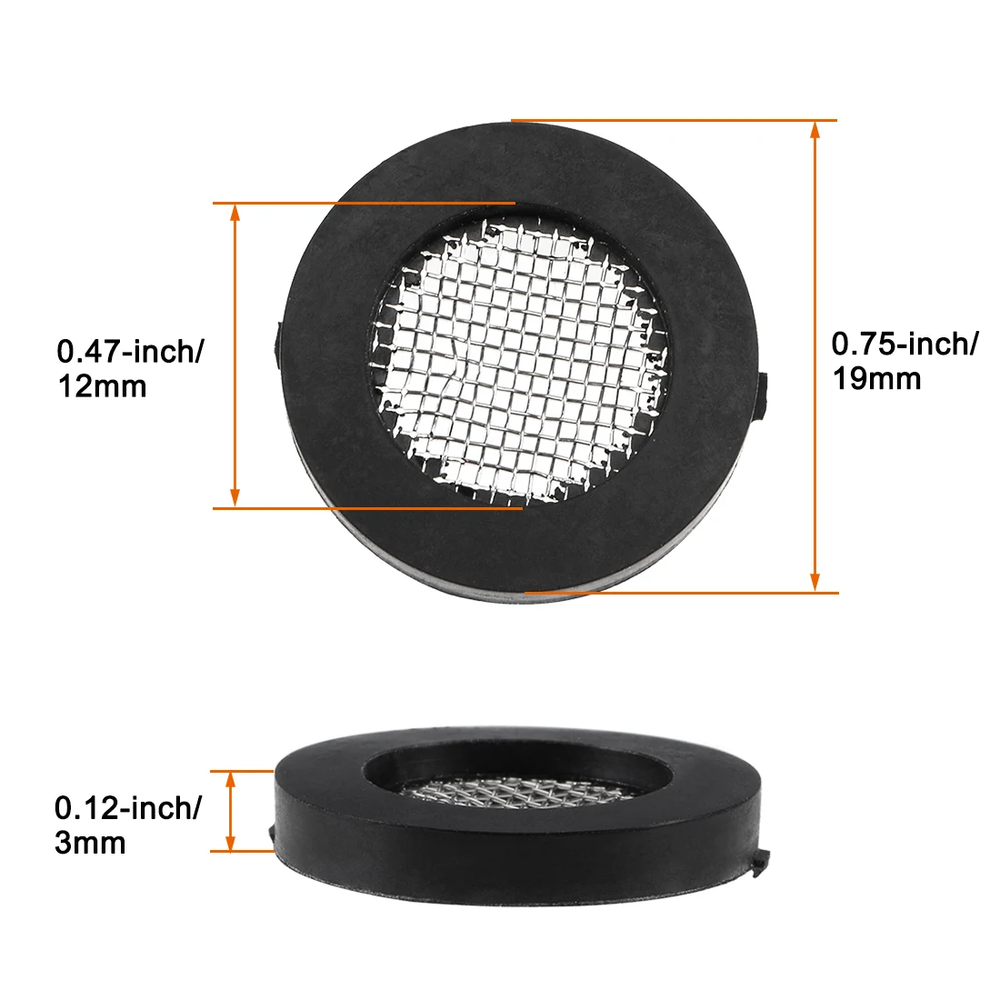 Uxcell 1/3/6 قطعة O-حلقة الختم خرطوم طوقا المطاط غسالة مع صافي ل صنبور جروميت حشية مطاطية تصفية غسالة مصفاة حوض أداة