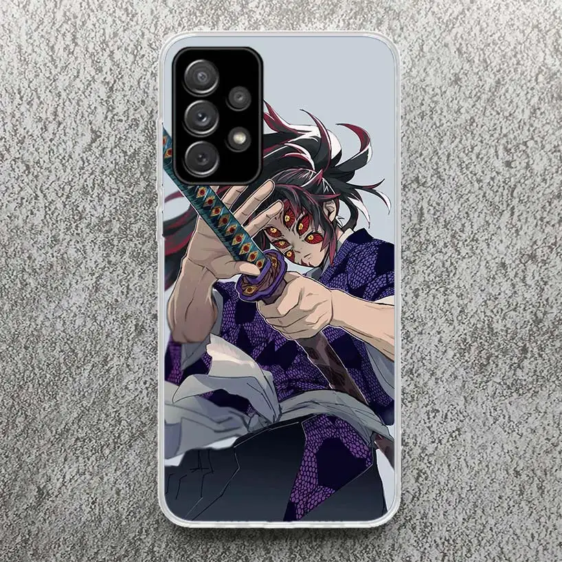 Demon Slayer Kokushibo Phone Case For Samsung Galaxy A14 A54 A13 A53 A12 A52S A24 A34 A23 A33 A22 A32 A04S A03S A02S A72 Shell