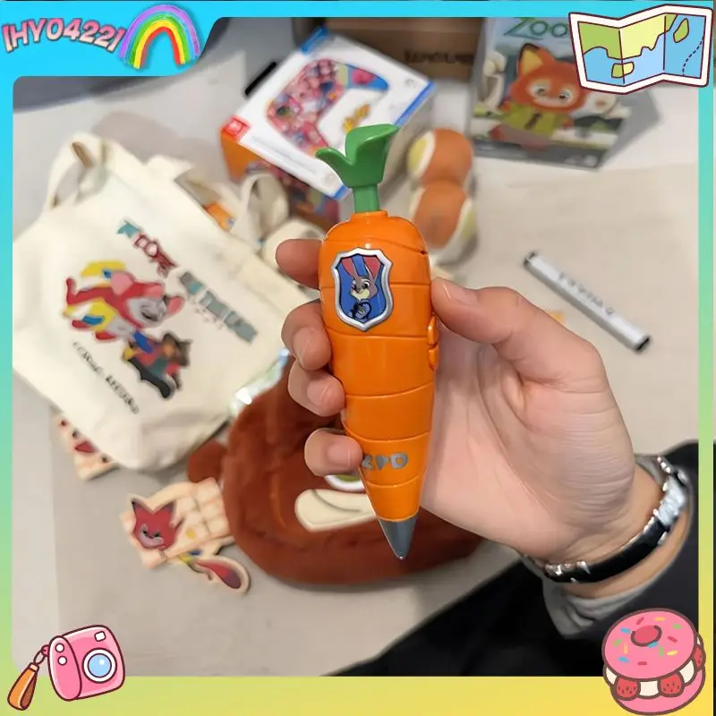 

Zootopia Judy Carrot Shaped Cute Cartoon Recording Pen Toy Student Stationery Ballpoint Pen School Supplies Collectible Figures