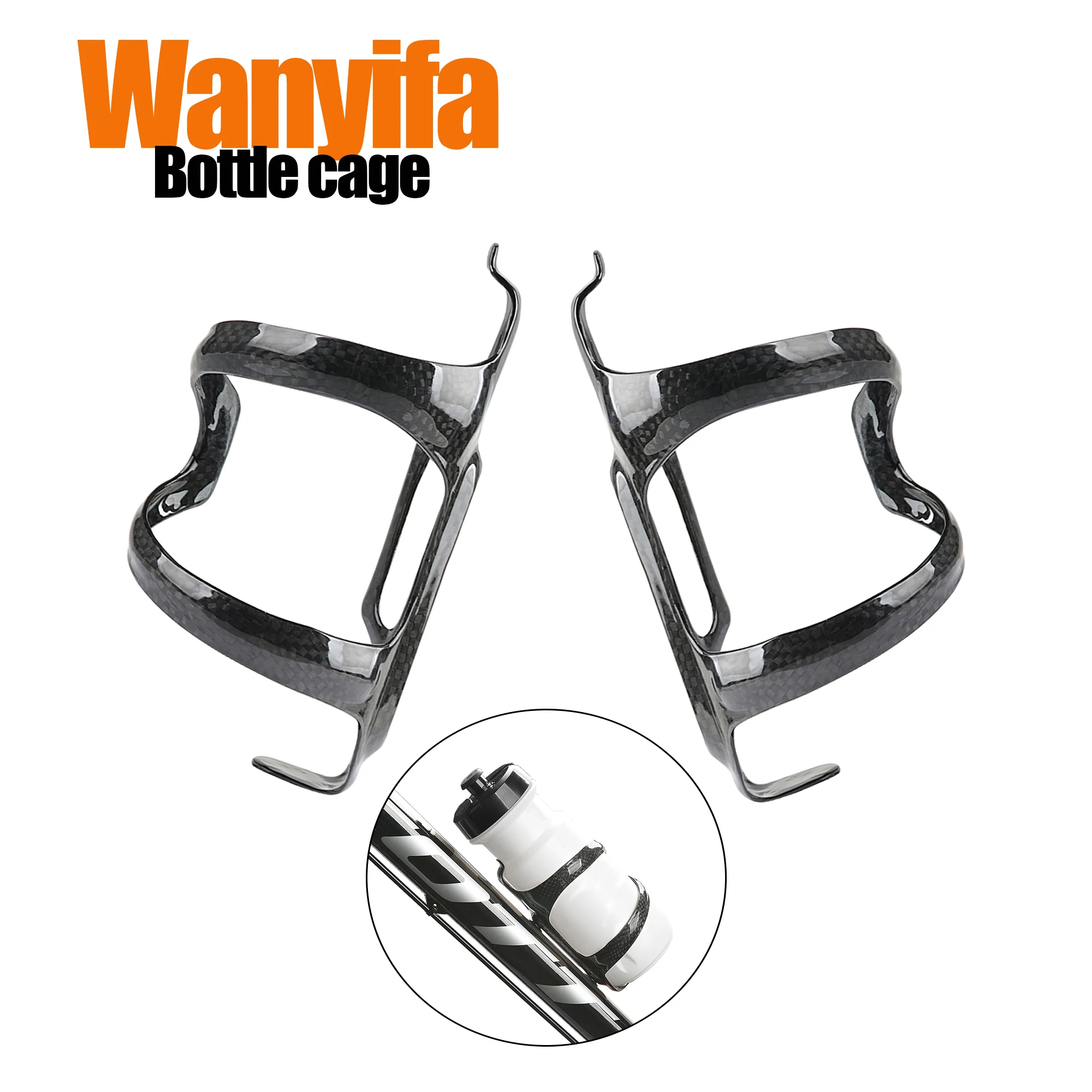 

Wanyifa Bicycle Water Bottle Rack Ultra Light All Carbon Fiber Water Bottle Cage Drink holder for MTB Bike Long Distance Riding