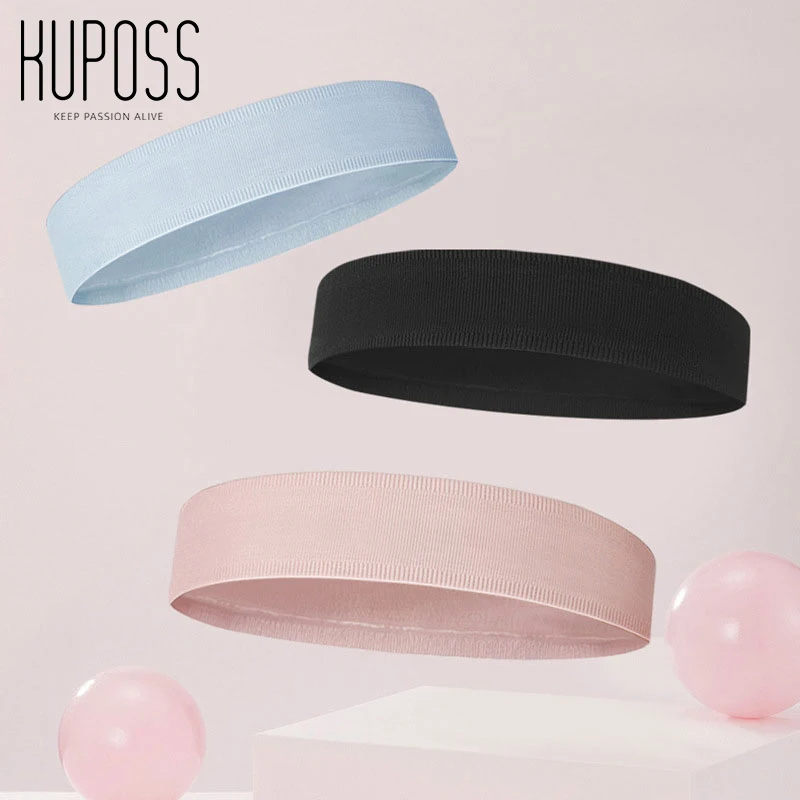

KUPOSS Sports Headband Men Women Ice Silk Seamless Sweatband For Fitness Yoga Cycling Running Outdoor Sports Hairband