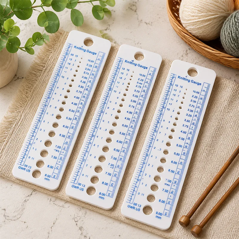 1/3-teiliges Strickzubehör-Set, Nadelspezifikationen, Zoll, Nählineal 1-10mm Größenmessung, Näh- und Häkelwerkzeug – Detail 5