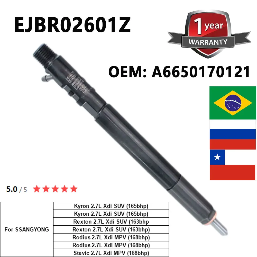 

EJBR02601Z A6650170121 Diesel EJBR03401D EJBR04501D Injector Nozzle EJBR04601D EJBR04401D for SSANGYONG Actyon Rexton Euro 3 / 4