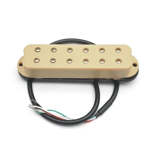 Imagen 2 del producto Mini pastilla Humbucker ST de bobina única, tamaño de 4 conductores, bobina de salida dividida, pastilla 9K, 12 piezas de polo ajustables, multicolor