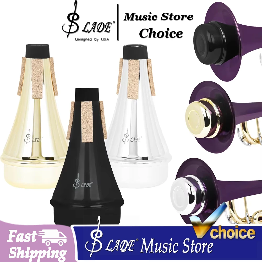 SLADE Trumpet Mute ABS Shock Absorbing Silent Practice Mute Professional Brass Instrument Parts & Accessories