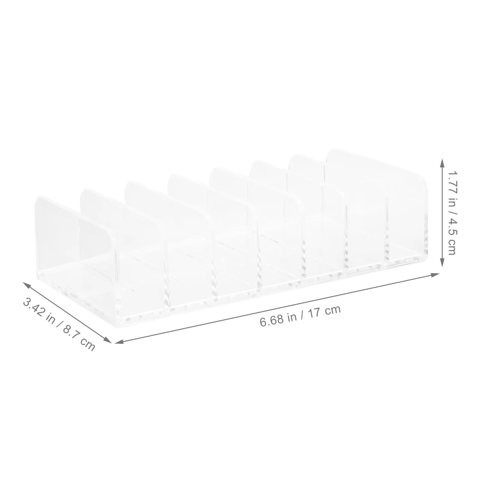 

Multifunctional Transparent Organizer Rack Vertical Pressed Powder Eye Shadow Palette Storage With Dividers For Makeup