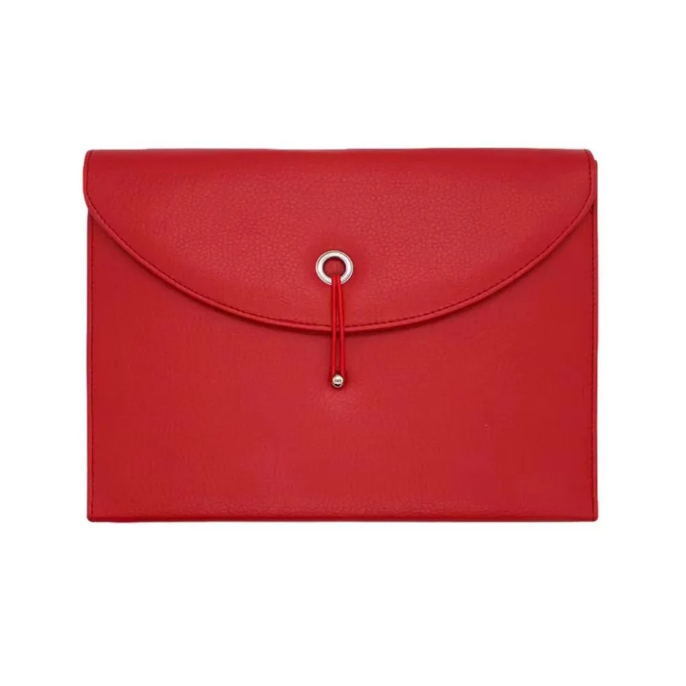 

Waterproof PU Leather Document Bag 13 Pockets Portable Expanding File Holder Elastic Sealing Design with Labels