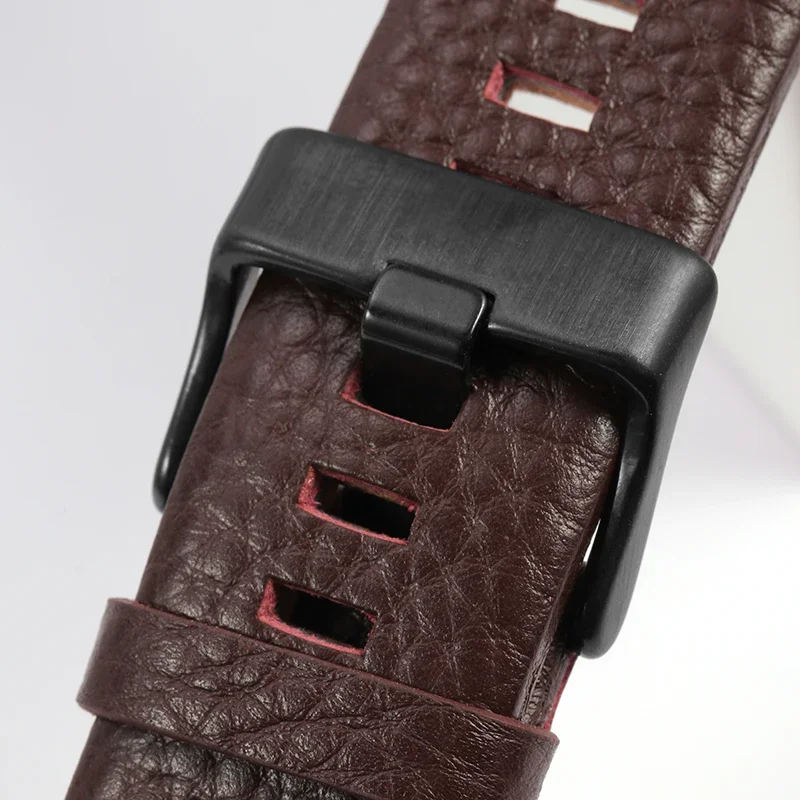 For Diesel Strap Genuine Leather Needle Buckle Large Dial Dz4323 1657 4343 Accessories Men Women 22 24 26 27mm Watch Strap