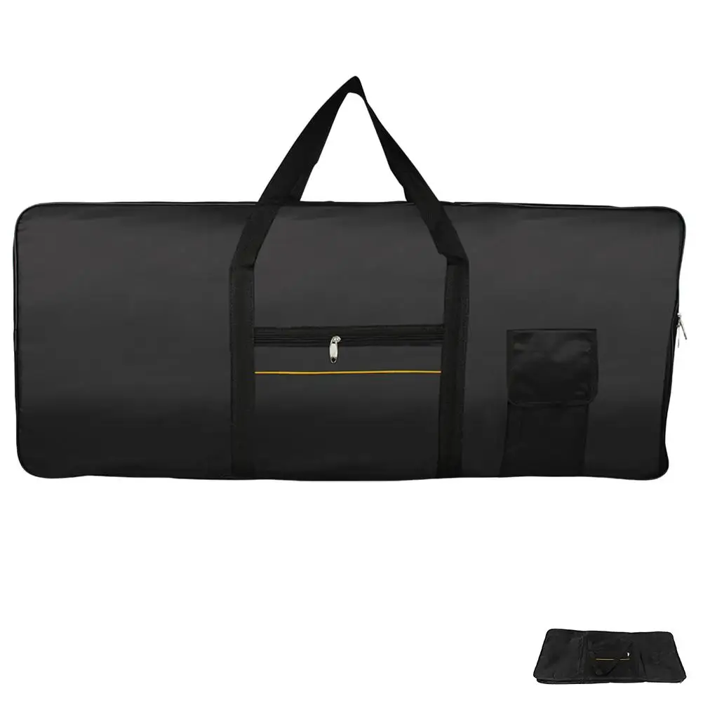 

Electronic Keyboard Bag 61 Keys Black Waterproof Oxford Dustproof Storage Case Lightweight Portable Piano Cover Adjustable Strap