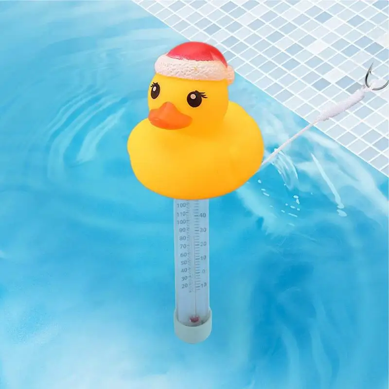 Floating Pool Temperature Meter Easy Read Duck Water Temperature Gauge Floating Duck Water Temperature Gauge for Hot Tub Spa