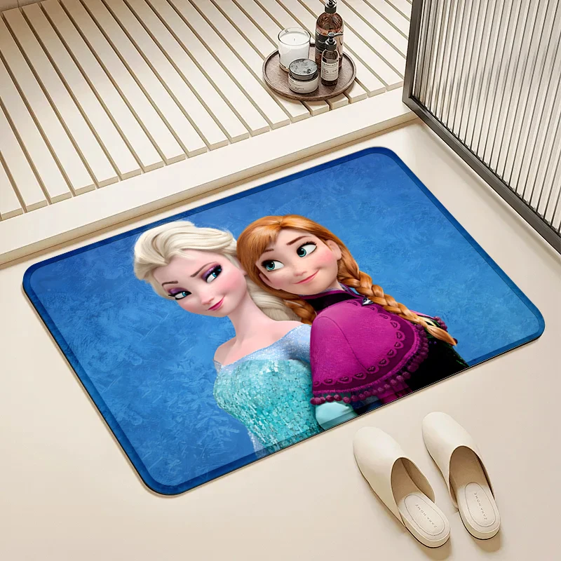 

Disney Frozen Elsa & Anna Door Mat Non-Slip Absorbent Floor Rug for Home Kids Room Bathroom Kitchen Decor
