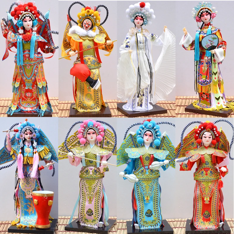 Chinese Style Handicrafts Desktop Ornaments Beijing Opera's Characteristic Dolls Toy Home Decoration