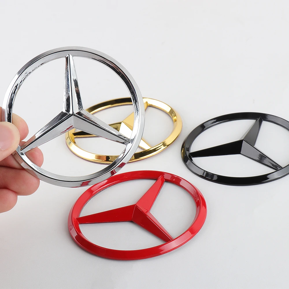 Car Engine Cover Badge Sticker Mercedes-Benz LOGO Hood Cover Label For A Class C Class E Class S Class AMG W108 W124 W126 W140