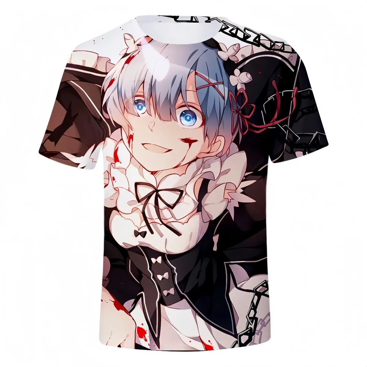 New Oversized Loose Quick Drying Sports Top for Anime Merchandise Related To 'Life in A Different World From Scratch' Kids
