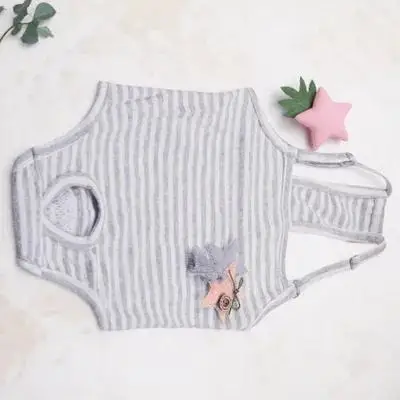 Dog Sanitary Pants with Adorable Stripe Pattern Absorbent Washable Diaper Pantie for Female Dog Hygiene Protection Home