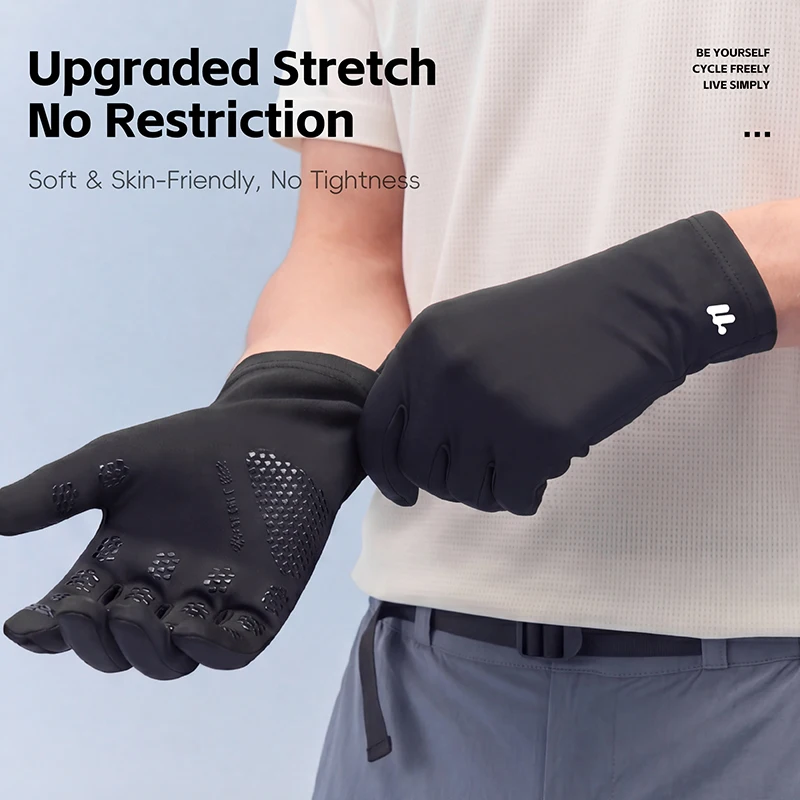 

WEST BIKING Summer Cycling Gloves Breathable MTB Road Bike Non-slip Gloves Touch Screen Spring Full Finger Riding Gloves