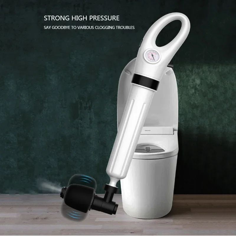 Toilet Dredge, High Pressure Inflatable Plunger Pump Kit Pneumatic Toilet Pipe Blockage a New Type Of Drainage Tool