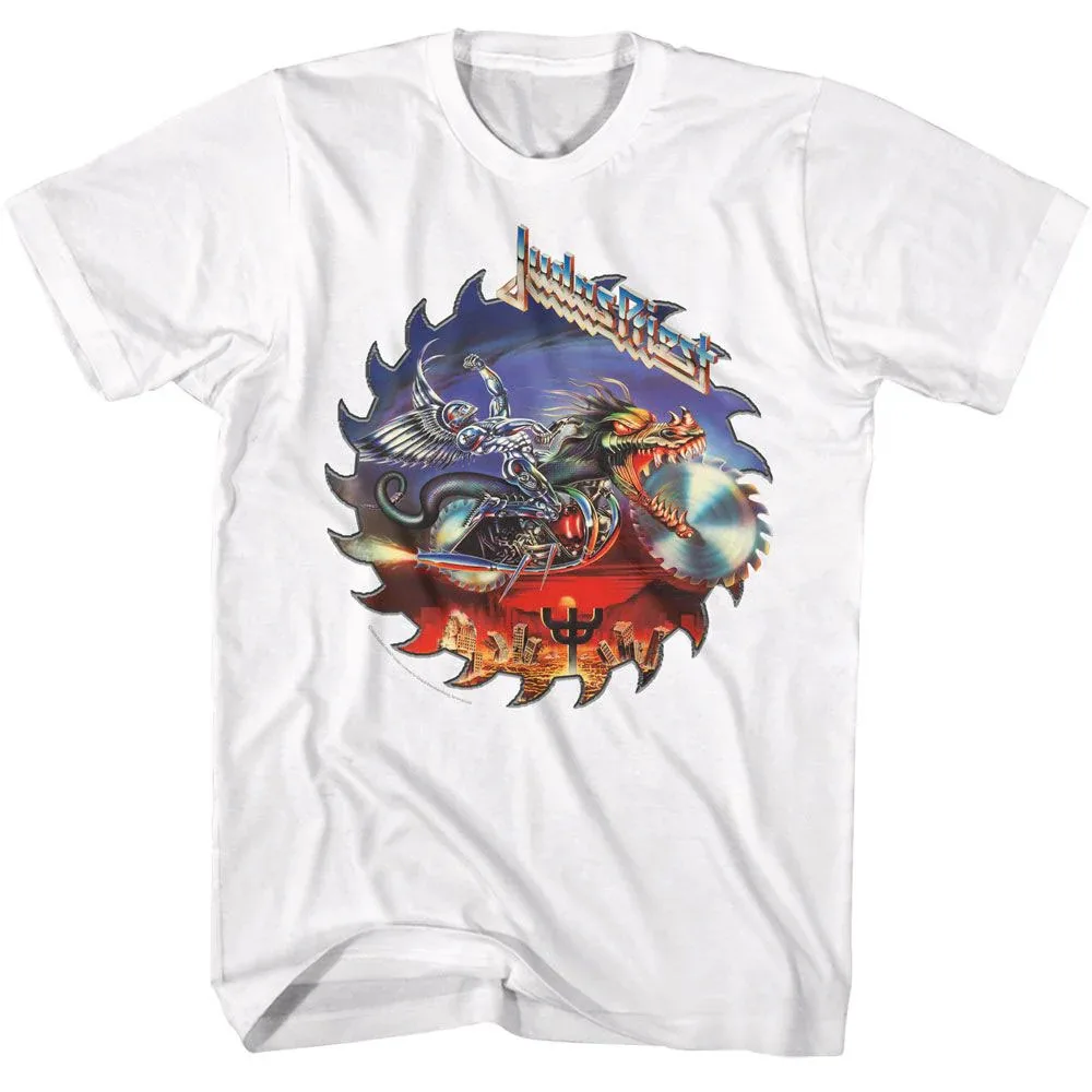 يهوذا الكاهن يهوذا الكاهن رأى دراجة نارية تي شيرت الراقية الفاخرة لكل من الرجال والنساء أفضل Y2k 2026 الصيف #1