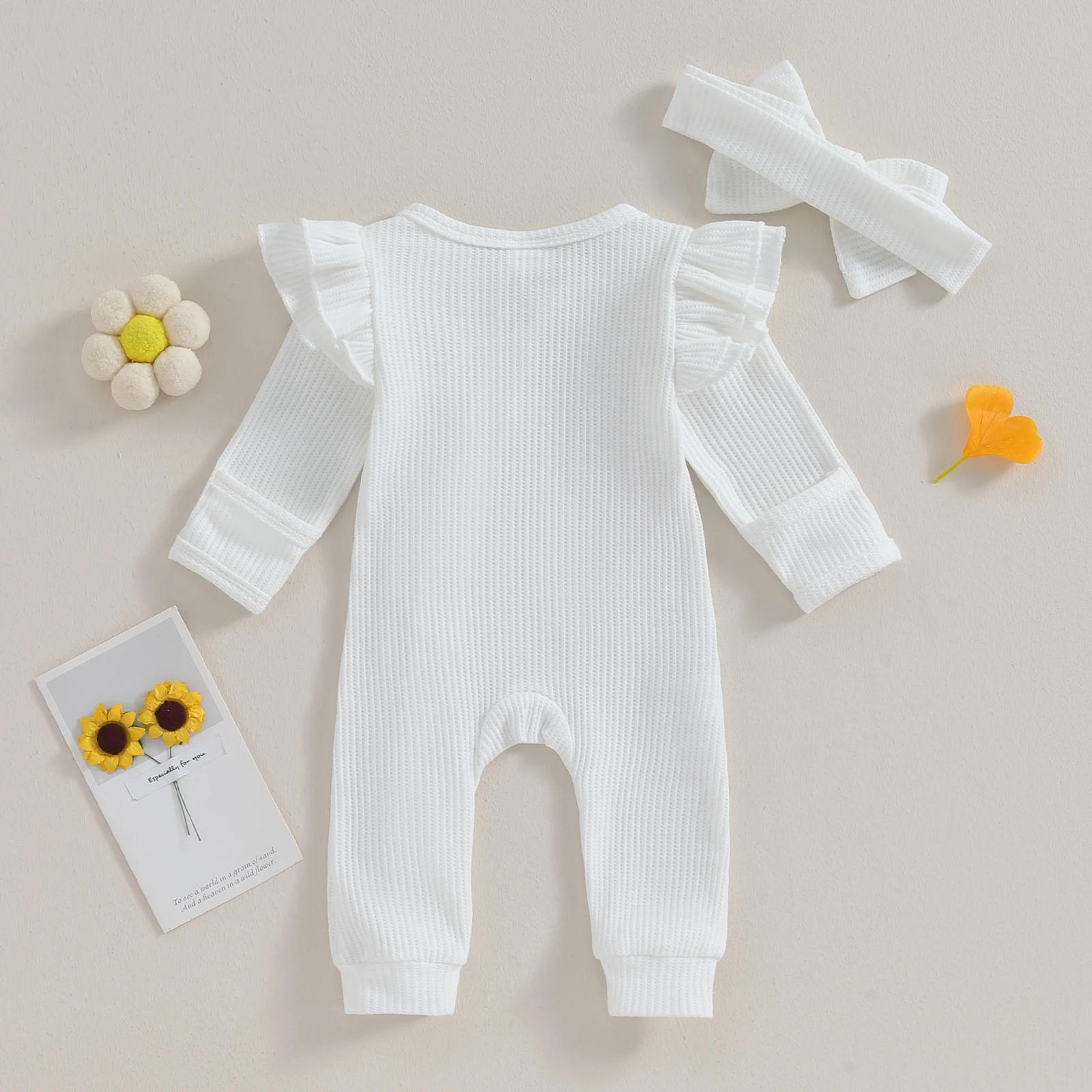 Ruffled Baby Girl Romper 3