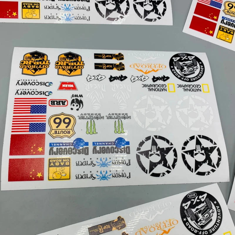 

RC Toy Car Decorative Sticker 1/10 RC Crawler Car AXIAL SCX10 TRX4 Defender RC4WD D90 D110 VS4 JIMNY Tank 300 TRX6 TF2 Universal