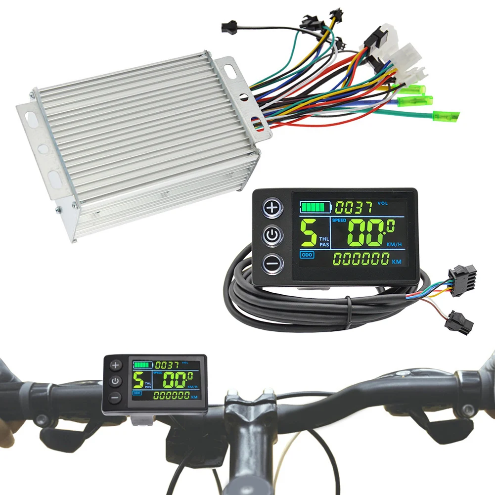 Efficient Performance Electric Bicycle Ebike Controller Set ABS Shell Aluminum Alloy 36 60V 500W S866 Colorful Display