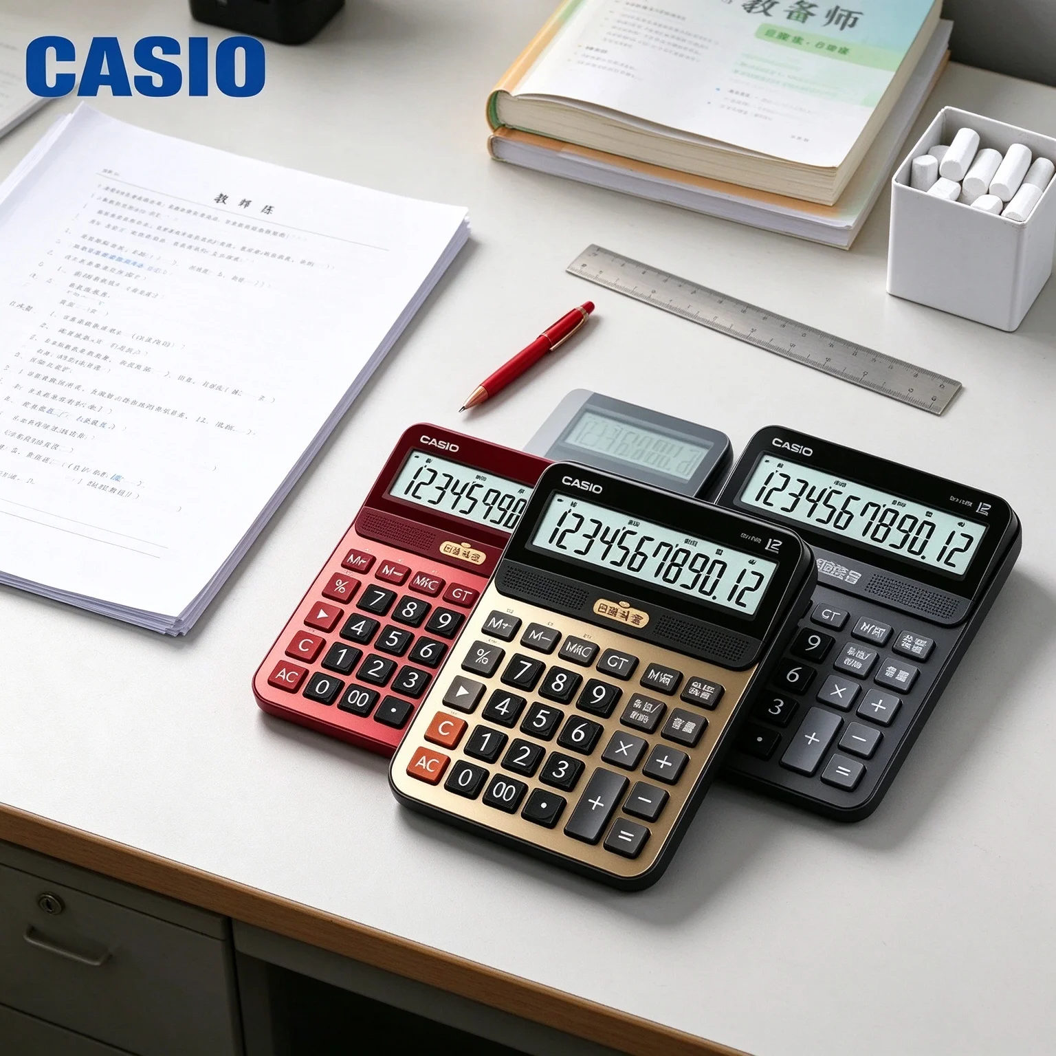 Casio DY120 Cashier Calculator Adjustable Volume Solar Backup For Retail Store Payment Settlement MS20YC/SL310YC/GY120