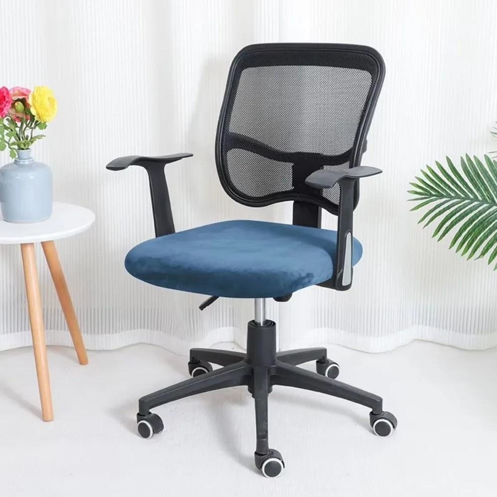 Universal Elastic Office Chair Cover Velvet Washable Rotating Chair Seat Cover Removable Dust Cover Cushion Cover