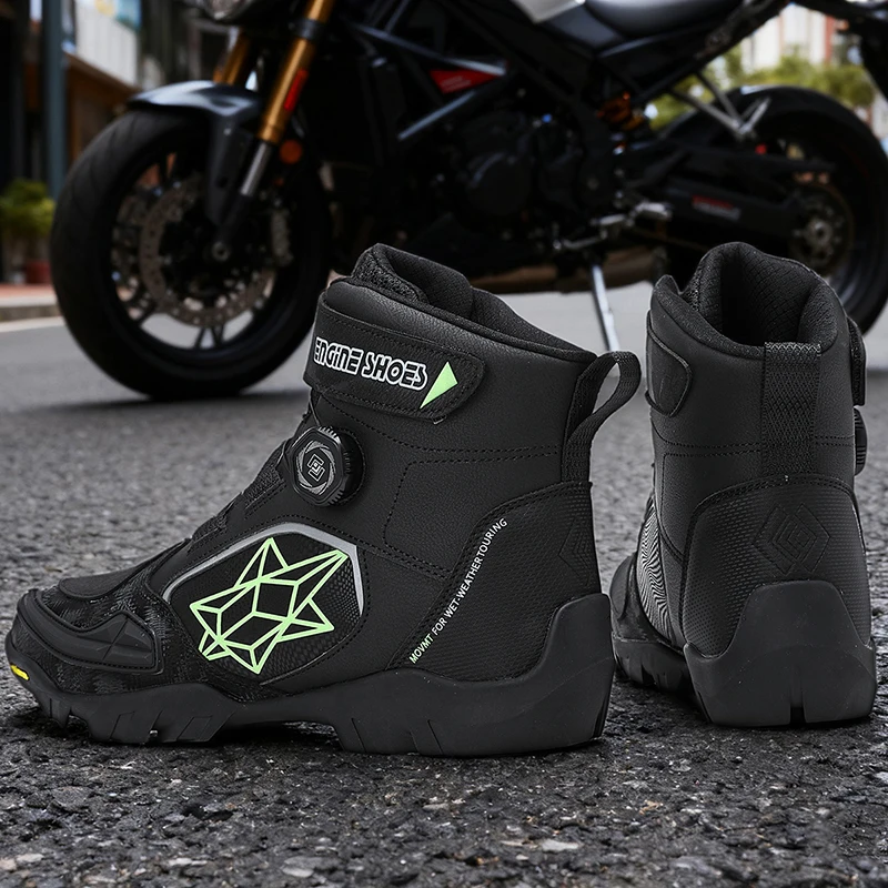 Men New Motorcycles Shoes Breathable Outdoor Non-Slip Resistant Ultralight Male Casual Luxury Lightweight Lace-Up Adult Sneakers