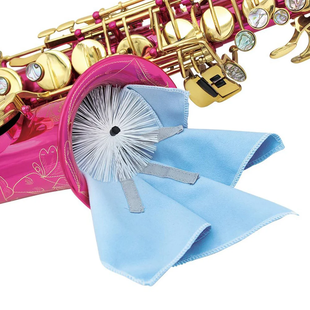 

Saxophone Cleaning Tool Maintenance Cloth Swab Brush Set High-Quality Fiber Material Nylon Wire Elastic Ropes Unique Design