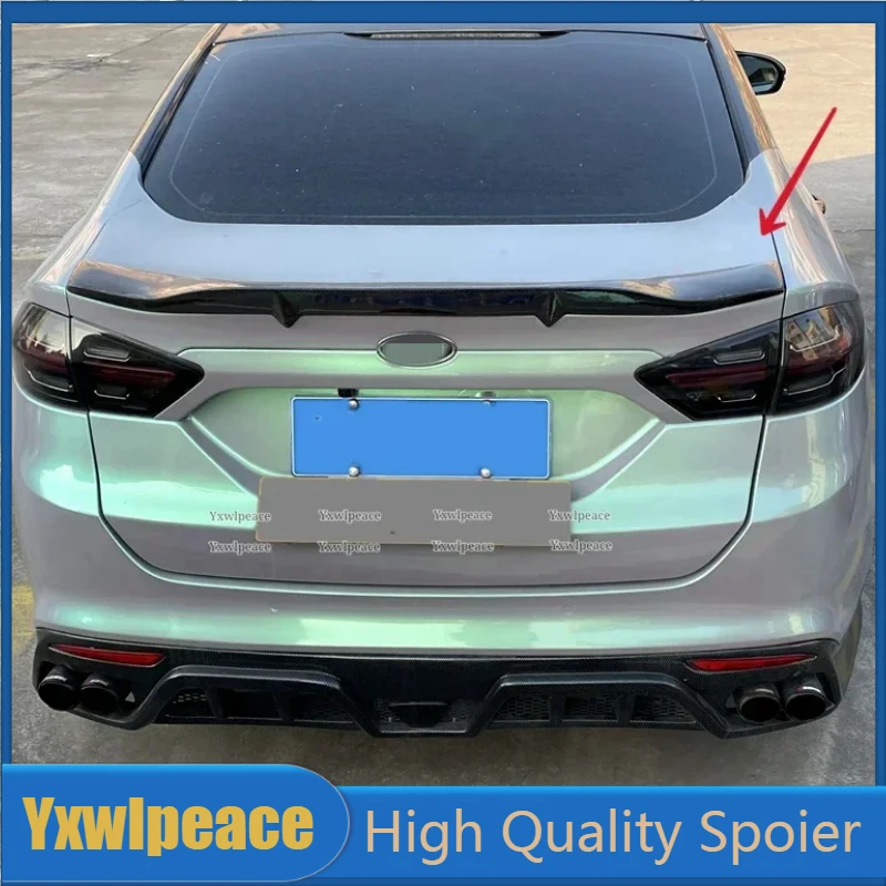 R Style Real Carbon Fiber Rear Trunk Lip Spoiler Car Accessories For Ford Mondeo/Fusion Model 2013 2014 2015 2016 2017 2018