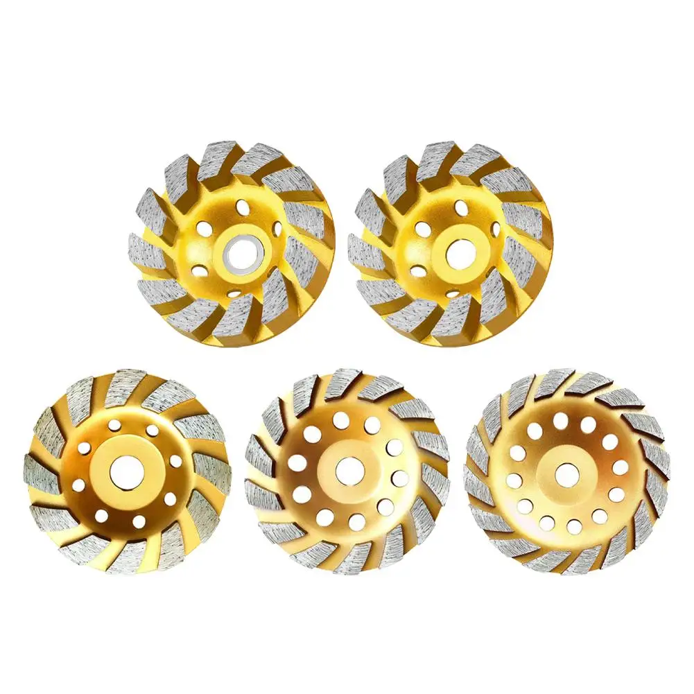 4 Inch Concrete Turbo Diamond Grinding Cup Wheel 12 Segs Heavy Duty Angle Grinder Wheels For Angle Grinder Power Tools Accessory