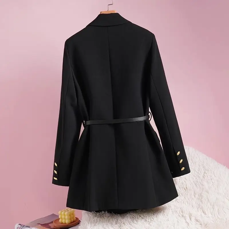 Chaqueta de Traje  Nea E para Mujer, Diseño Casual de Primavera y Otoño, Estilo Coreano, Manga Larga, Botones Do...