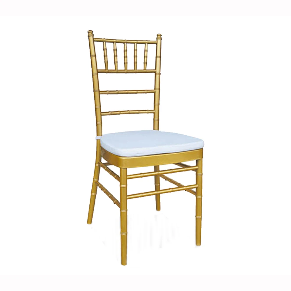 New Arrival Cushion Is Option 1.5mm Metal Tube Stackable Metal Wedding Napoleon Chair