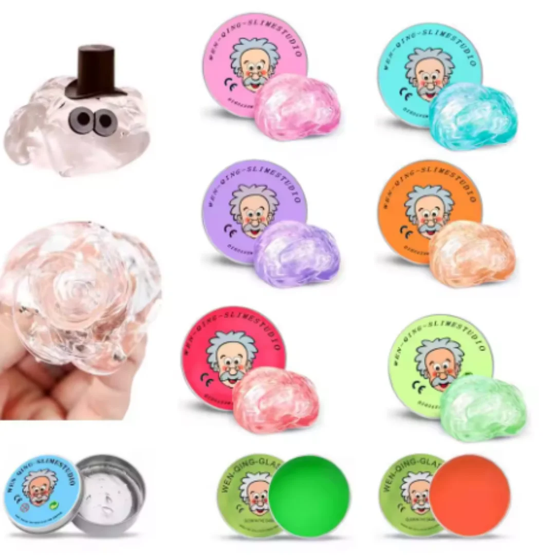 Lab Putty Crystal Clear Glass (1 Pack) Best Thinking Smart Crazy Stress Putty with Tin, Sensory & Bouncing Toy Children Gifts