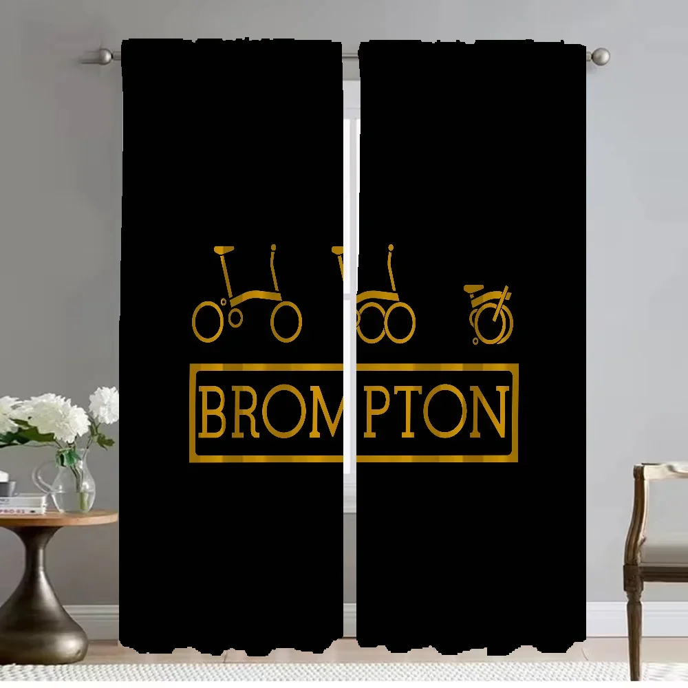 Brompton Home Interior Curtains 2 Pieces Modern Living Room Curtains for Camera Shades Partition Halloween Decoration Curtain