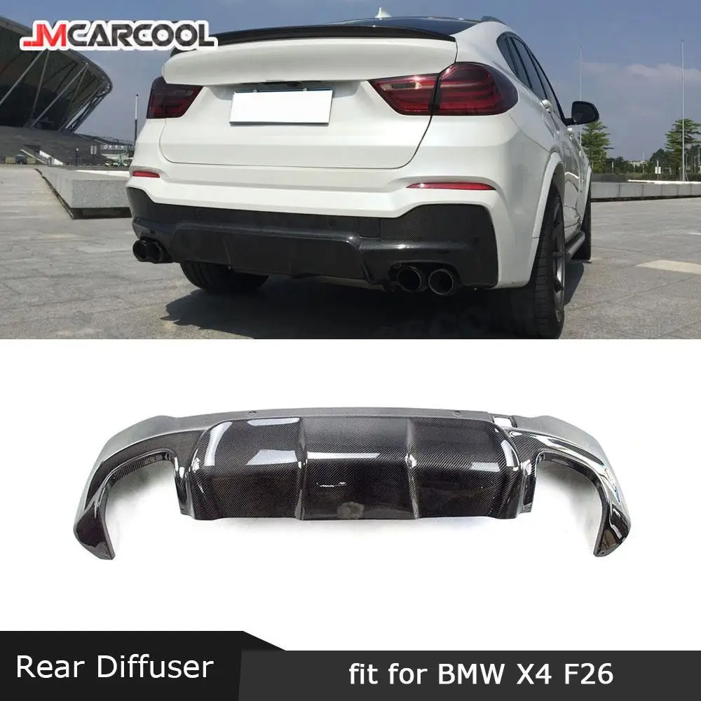 

For BMW X4 F26 M-Sport 2014-2017 3D Style Rear Lip Diffuser Spoiler Carbon Fiber / FRP Back Bumper Trim Cover Car Styling