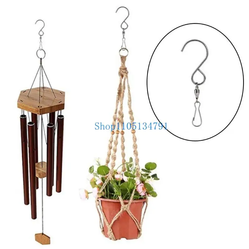 

98km 10x/Set Hooks Clips Hangers Party Supply Rotating Display S Hooks