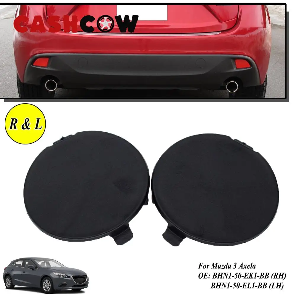 For Mazda 3 Axela BM BN 2014 – 2018 Car Rear Bumper Hook Tow Eye Cap Trailer Cover R&L BHN1-50-EK1-BB 14 15 16 BHN1-50-EL1-BB