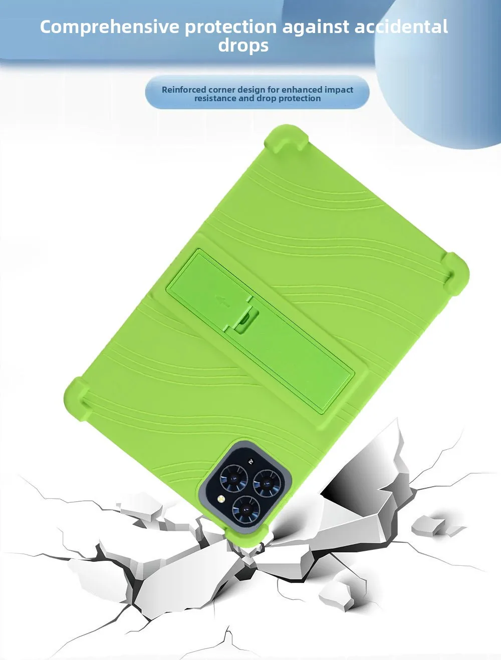 Silikonhülle für Tabwee W90 11 Zoll Tablet, stoßfeste Schutzhülle mit Ständer, TPU-Ganzkörper-Fallschutz – Detail 7