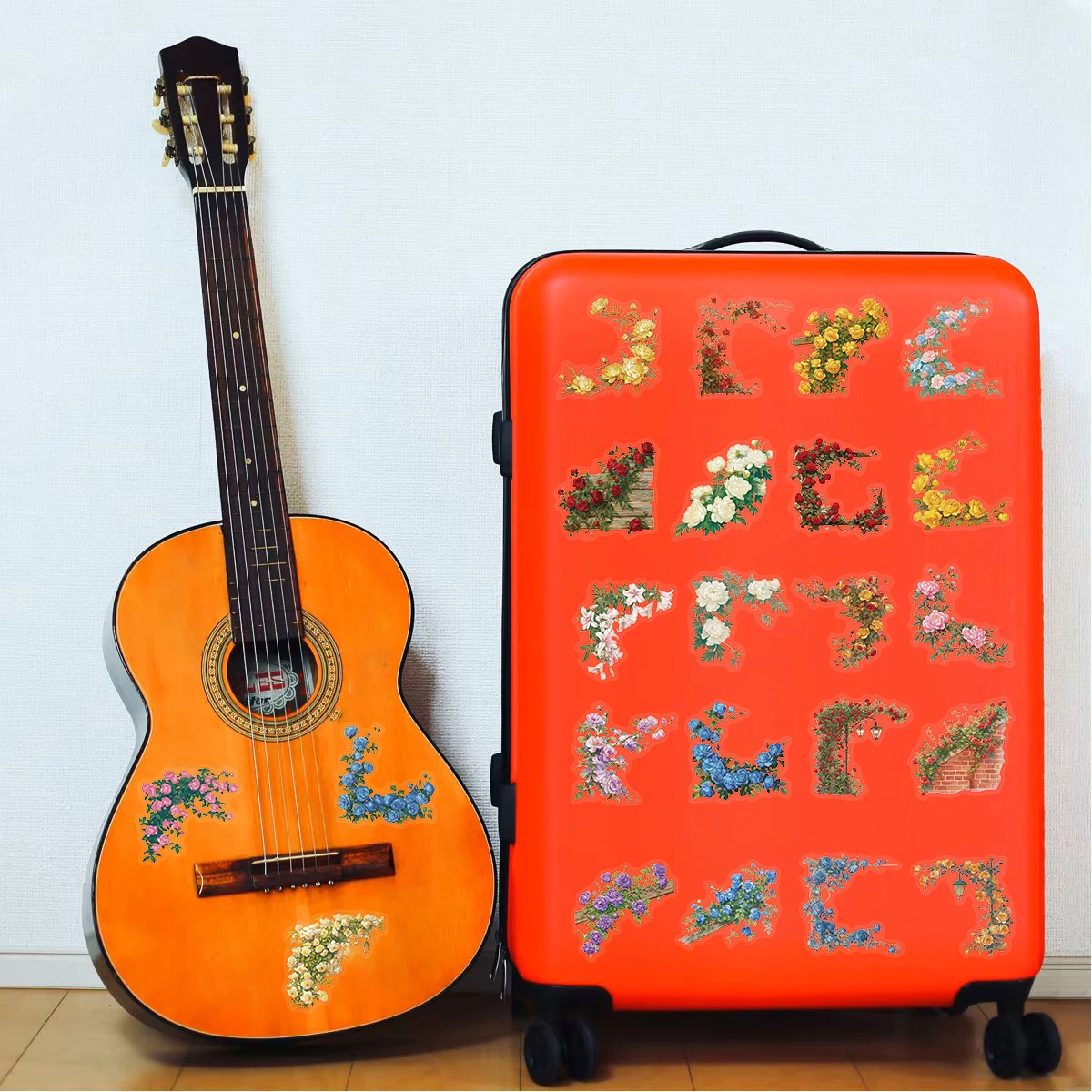 50/100 pezzi grappoli di fiori vintage adesivi nostalgia creativo bicicletta telefono streetwear skateboard bagagli adesivo graffiti