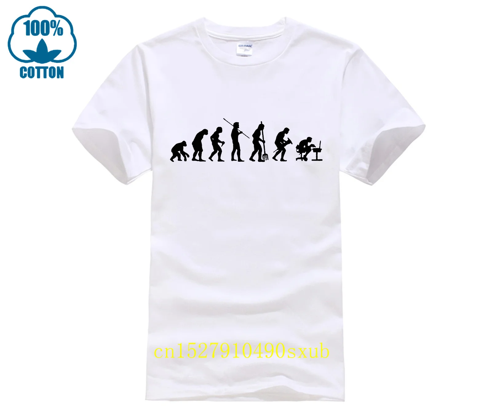 T-shirt manches courtes homme, estival et en coton, Sheldon Cooper, The Theory, Computer Evolution