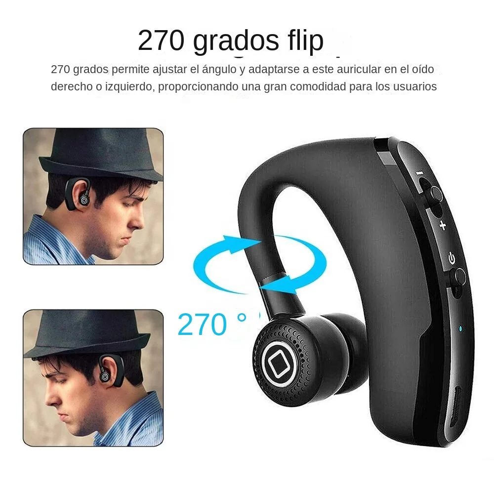 V9 Business Bluetooth Earphone Stereo Voice Control Handsfree Fone Wireless Bluetooth V5.0 Mini Headset TWS For Car Kit Sports