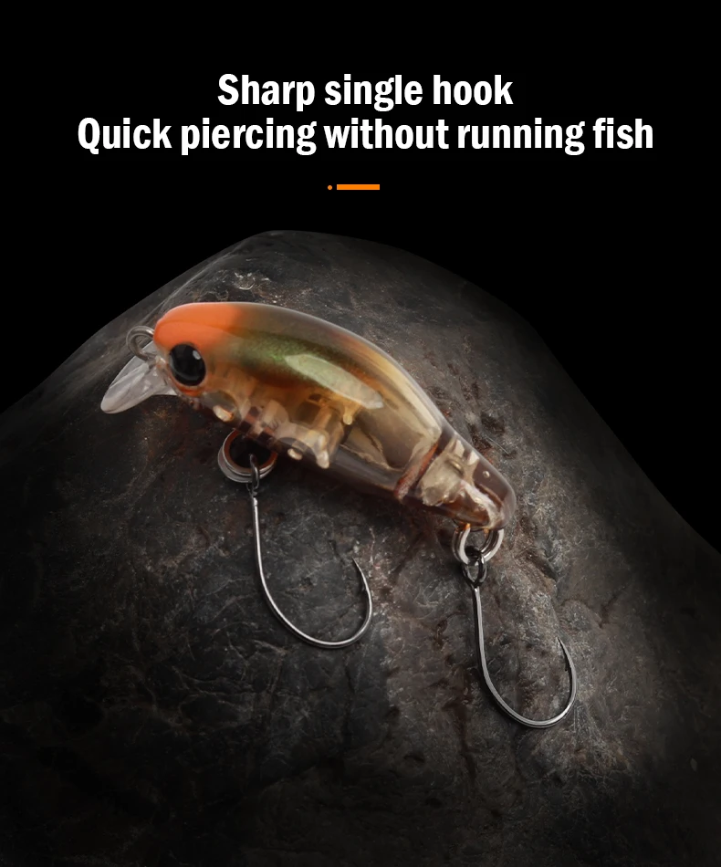 Leydun Puppet Surface Minnow Angelköder 30 mm 1,5 g schwimmend flach Tauchen Crankbait Angeln künstliche Swimbaits Tackles – Detail 6